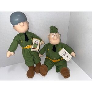 Vintage 1985 Beetle Bailey Sarge Plush Doll Set Presents NWT Comic Strip 80s